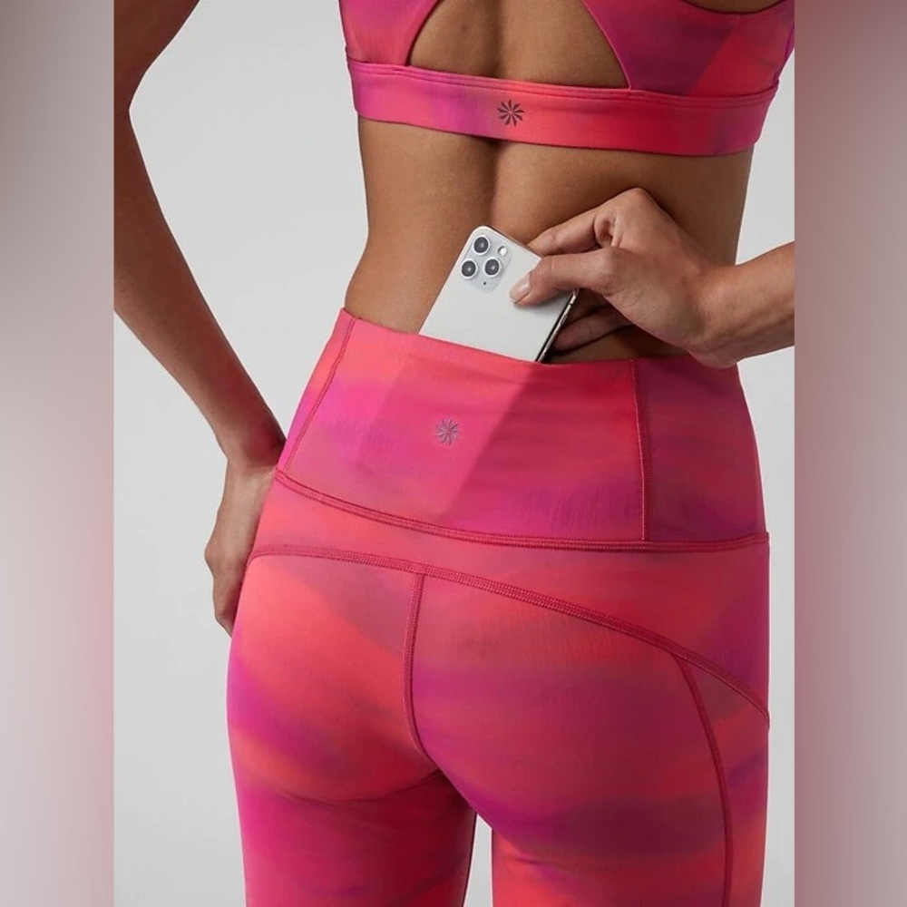 Athleta Rainier Printed Tights/Leggings
